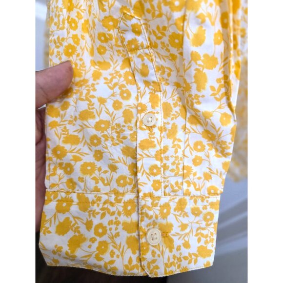 Style & Co Women's Plus Size Yellow Floral Long Sleeve Button Down Shirt Size XX - Picture 5 of 9
